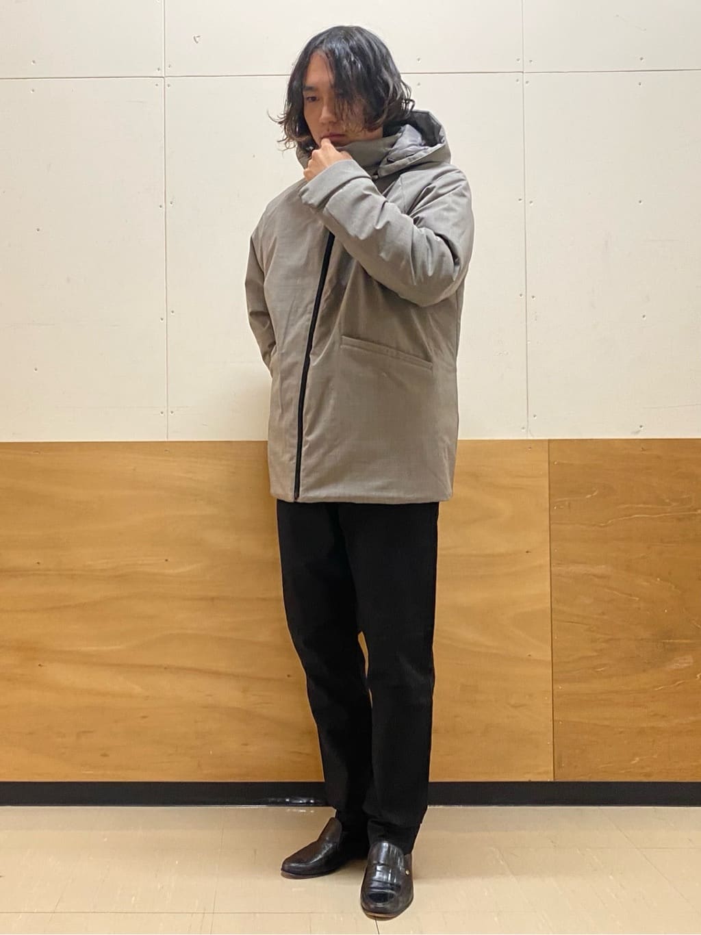 keyさんの「THE SHOP TK｜【軽くて、暖かい】SORONA／ソロナ 中綿ブルゾン 防風/軽量/洗濯機OK/フード脱着可」を使ったコーディネート