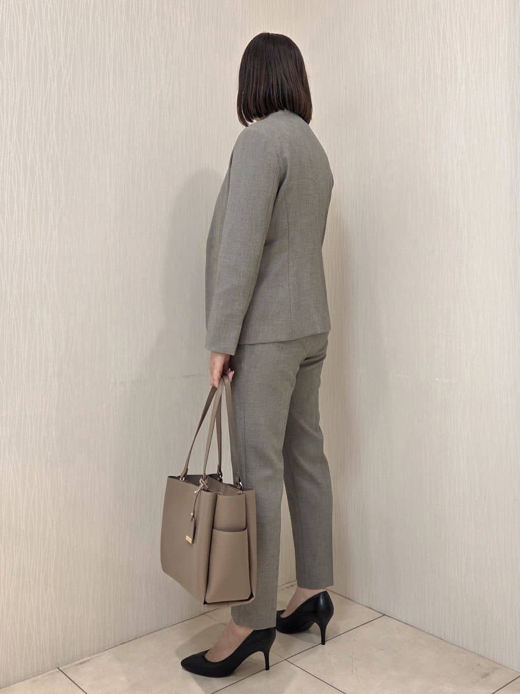 naokoさんの「UNTITLED｜【洗える/お仕事スーツ】ドライメランジ カラーレスジャケット」を使ったコーディネート