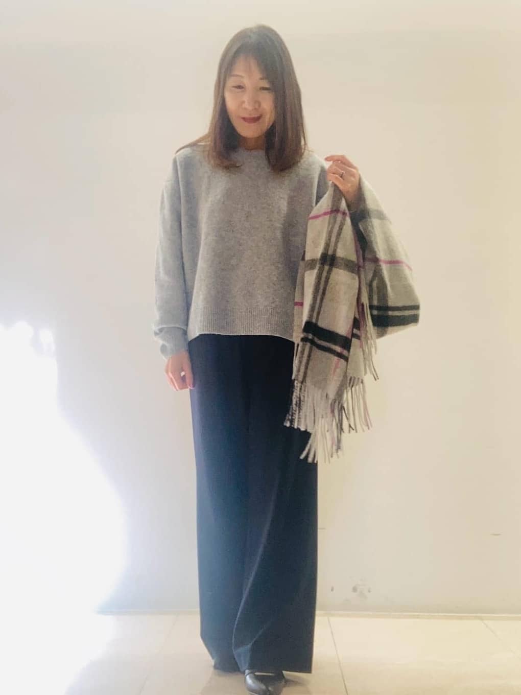 kurodaさんの「Reflect｜【裏起毛／ゆったりシルエット】ストレートワイドパンツ」を使ったコーディネート