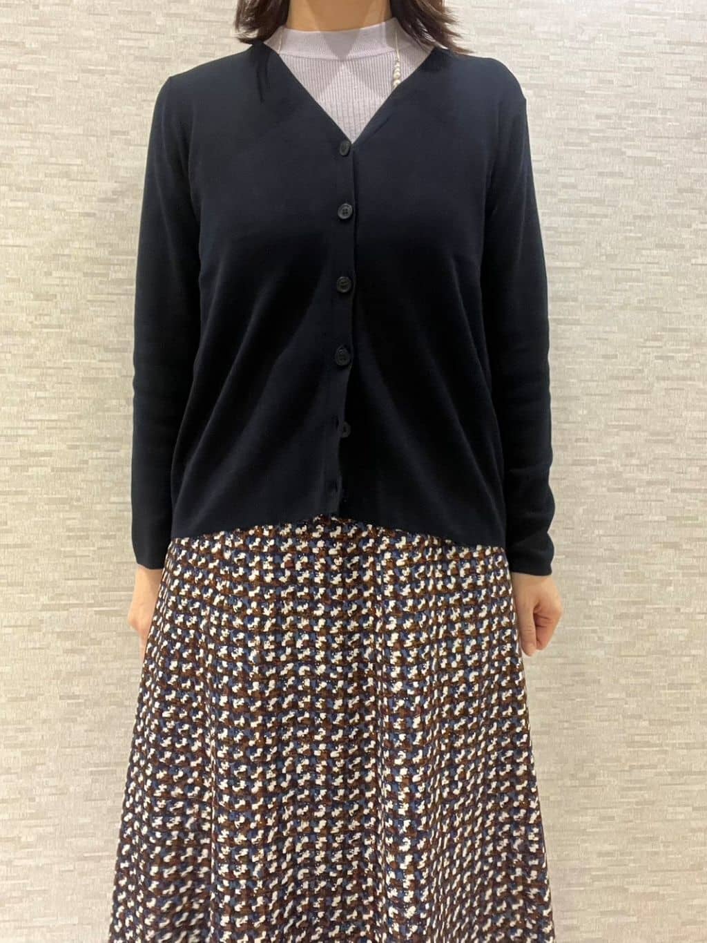 marikoさんの「Reflect｜【選べる5色／アンサンブル可】プチハイネックリブニット」を使ったコーディネート