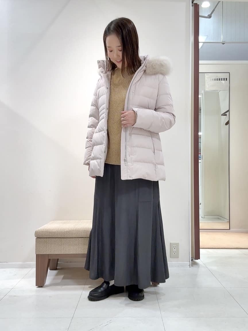 YUIさんの「UNTITLED｜【はっ水機能/フード取り外し可】ミディダウンコート」を使ったコーディネート
