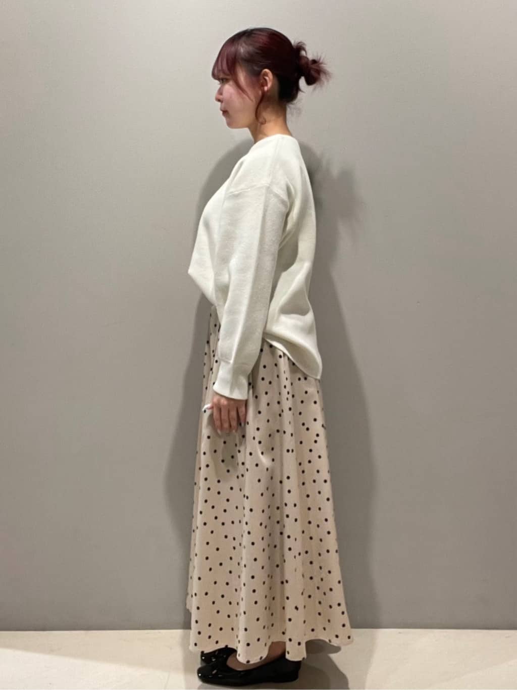 mikiさんの「OPAQUE.CLIP｜サイド編地切替ニットトップス／セットアップ対応【洗濯機OK】」を使ったコーディネート