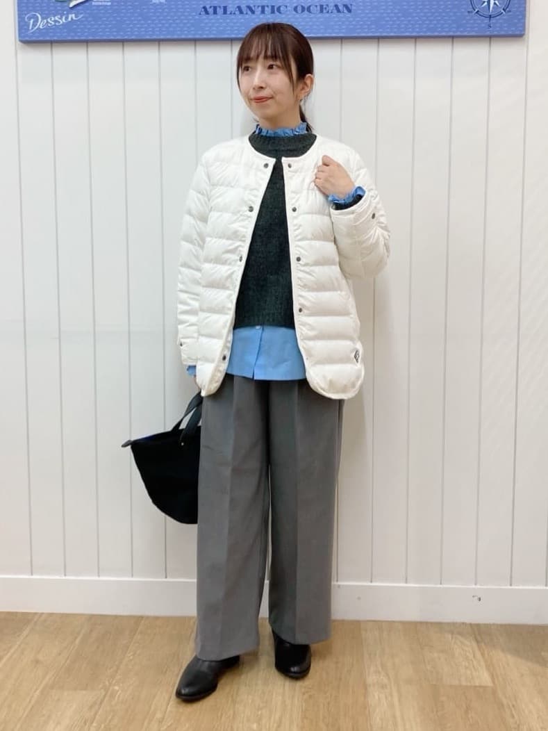 yoshiさんの「Dessin｜【撥水・2WAY】ミュラーダウンコートミドル丈」を使ったコーディネート