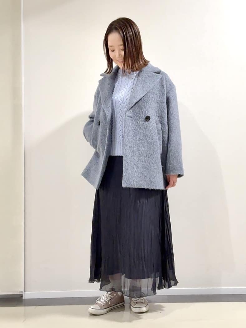 YUIさんの「UNTITLED｜【エレガントジャケット/アウター】イタリアンシャギーPコート」を使ったコーディネート