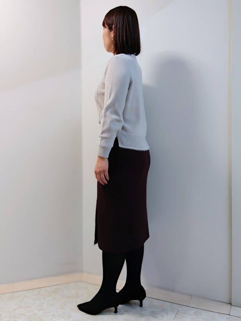 エリさんの「Reflect｜【ほんのりラメ感◎】ケーブル柄ニット」を使ったコーディネート