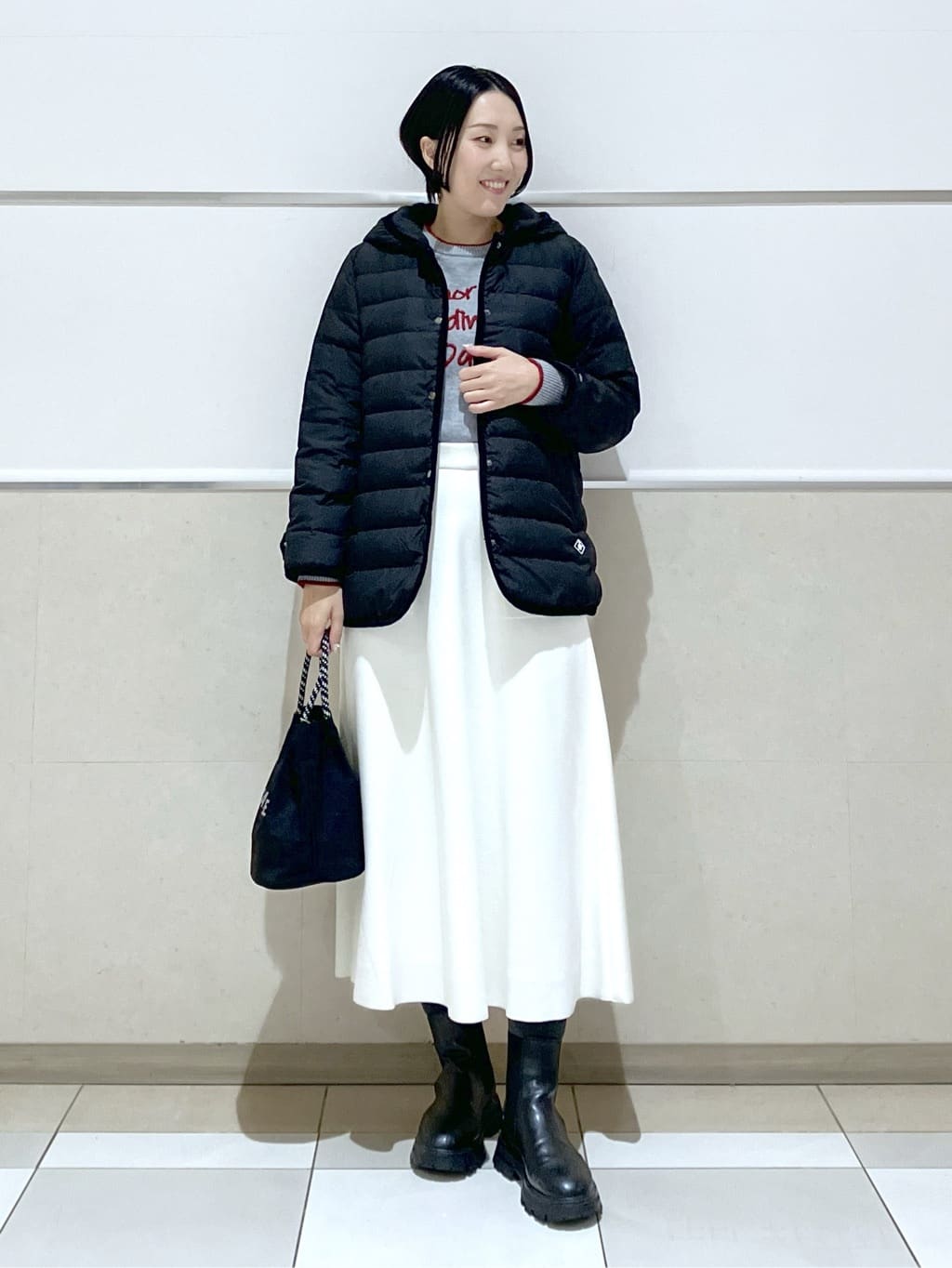 eriko さんの「Dessin｜【撥水・2WAY】ミュラーダウンコートミドル丈」を使ったコーディネート