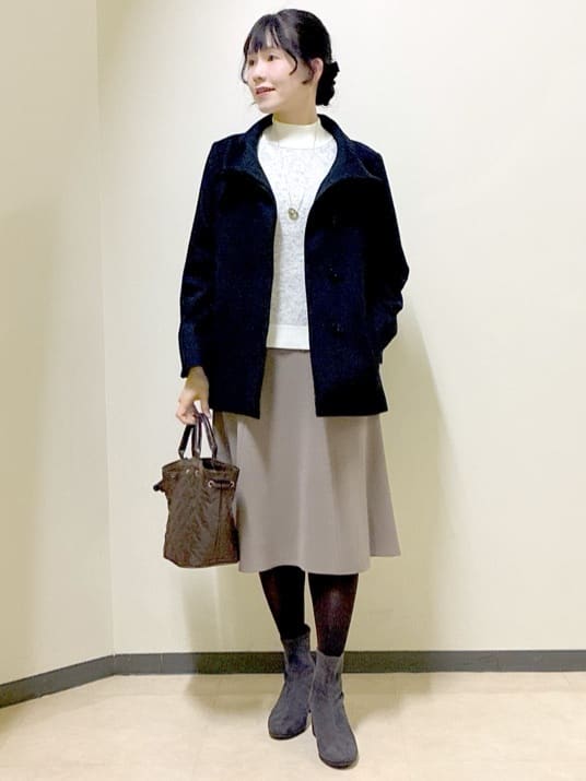  beni_gingerさんの「Reflect｜【SS-4Lサイズ／衿が顔に当たらない◎】スタンドネックミドルコート」を使ったコーディネート