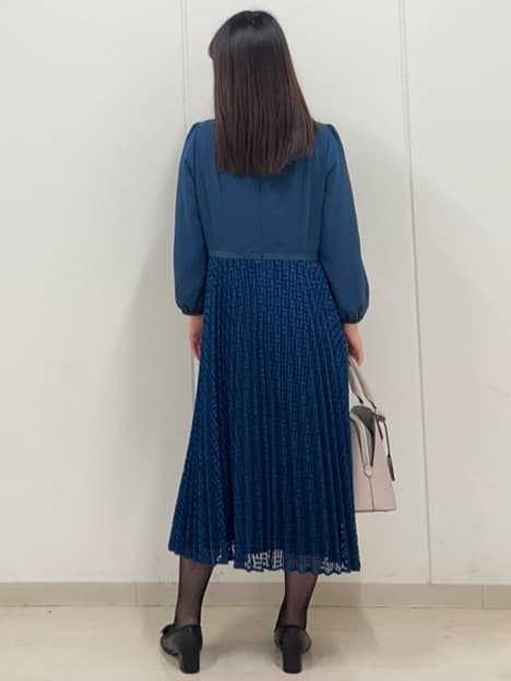 ゆうさんの「Reflect｜【SS-4Lサイズ】シフォン&times;幾何柄レースプリーツワンピース」を使ったコーディネート