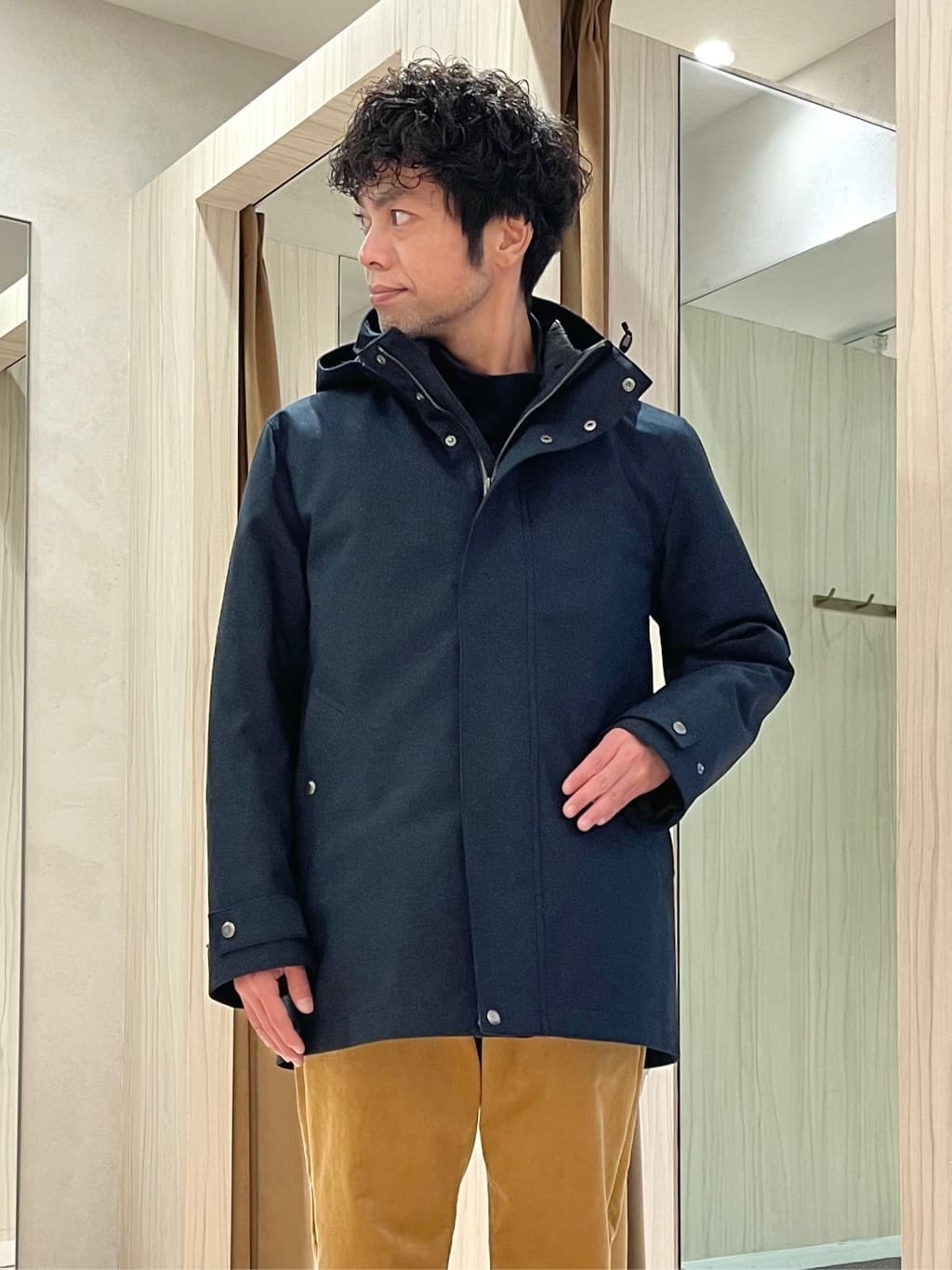 URAさんの「TAKEO KIKUCHI｜【3WAY】ドビー ダウンライナー付ブルゾン」を使ったコーディネート