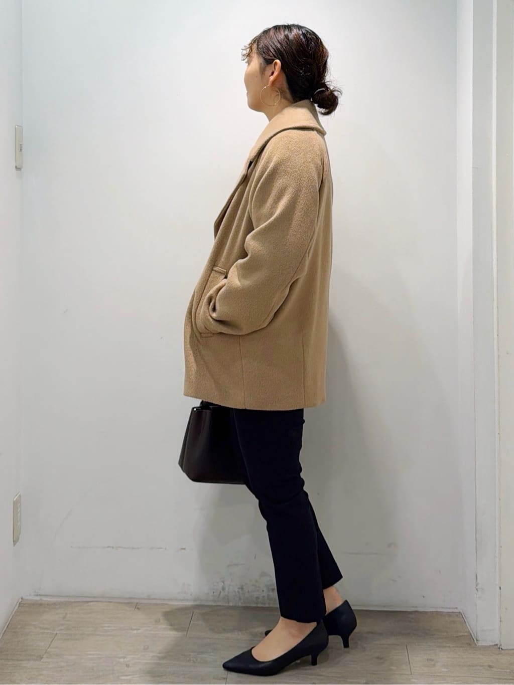 sumicaさんの「OPAQUE.CLIP｜カシミヤブレンドウールミドルピーコート」を使ったコーディネート