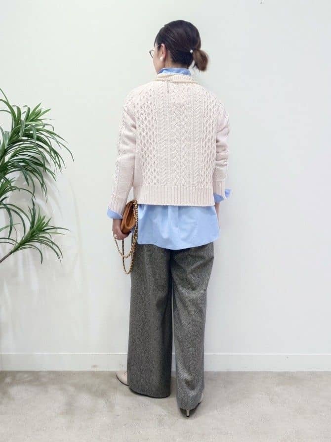 MUTSUKOさんの「UNTITLED｜【洗える】スポンディッシュ ボトルネックニット」を使ったコーディネート