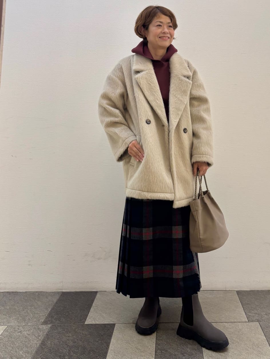 Haruさんの「Dessin｜シャギーコート」を使ったコーディネート