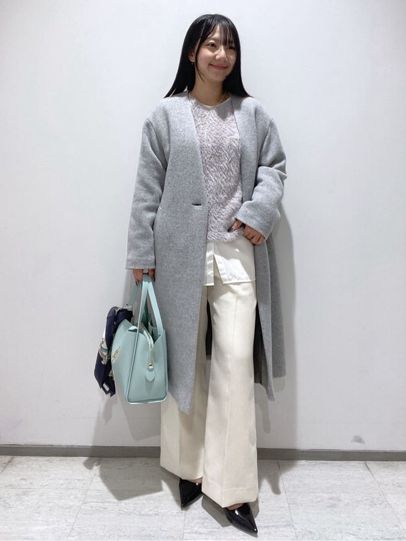 meiさんの「INDIVI｜【コットン】シャツ切り替えカットソー」を使ったコーディネート