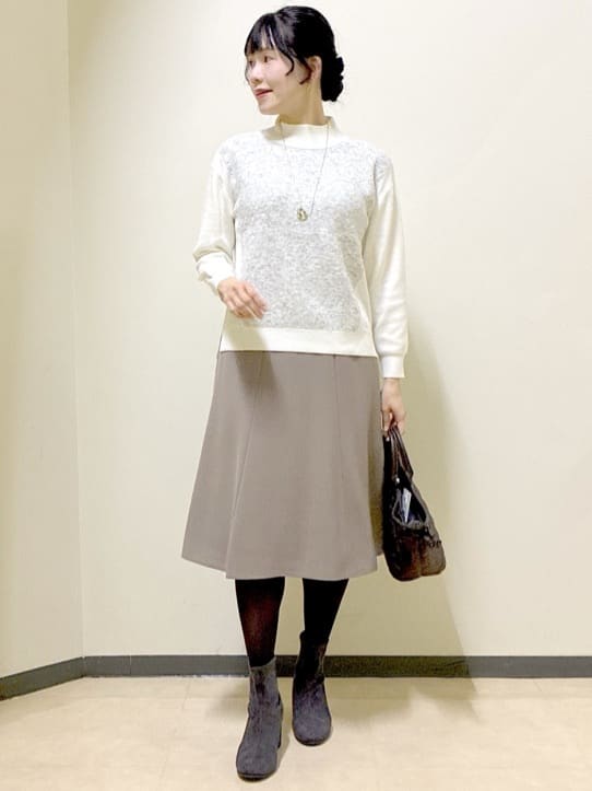  beni_gingerさんの「Reflect｜【SS-4Lサイズ／衿が顔に当たらない◎】スタンドネックミドルコート」を使ったコーディネート