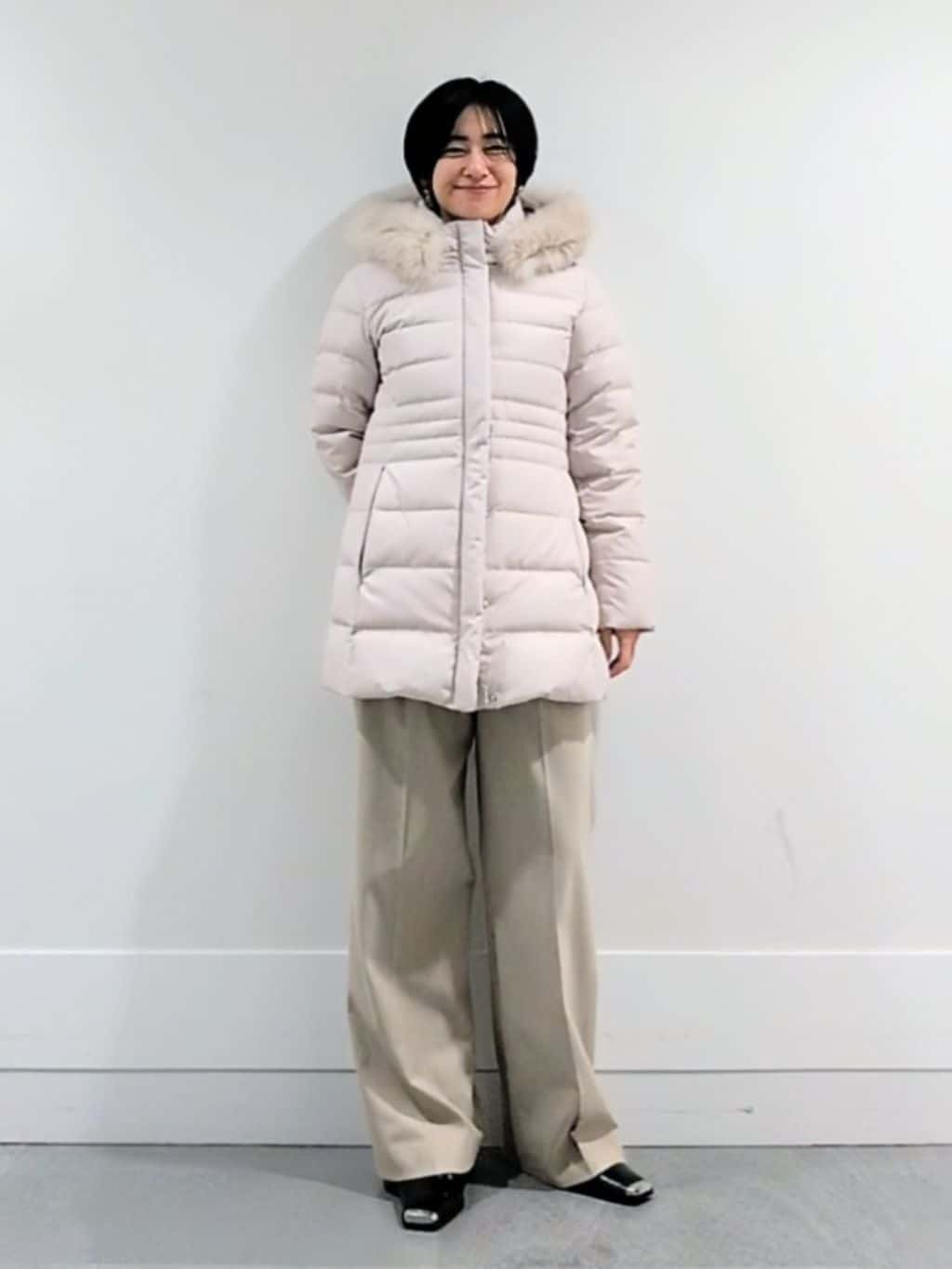 ミズタさんの「UNTITLED｜【大人な品格/ふわふわニット】フォックスカシミヤ コクーンニット」を使ったコーディネート