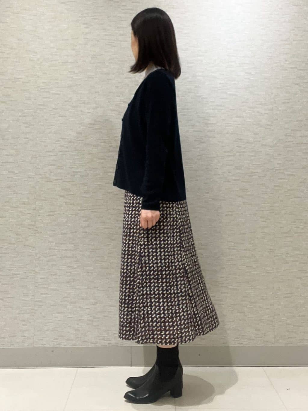 marikoさんの「Reflect｜【選べる5色／アンサンブル可】プチハイネックリブニット」を使ったコーディネート