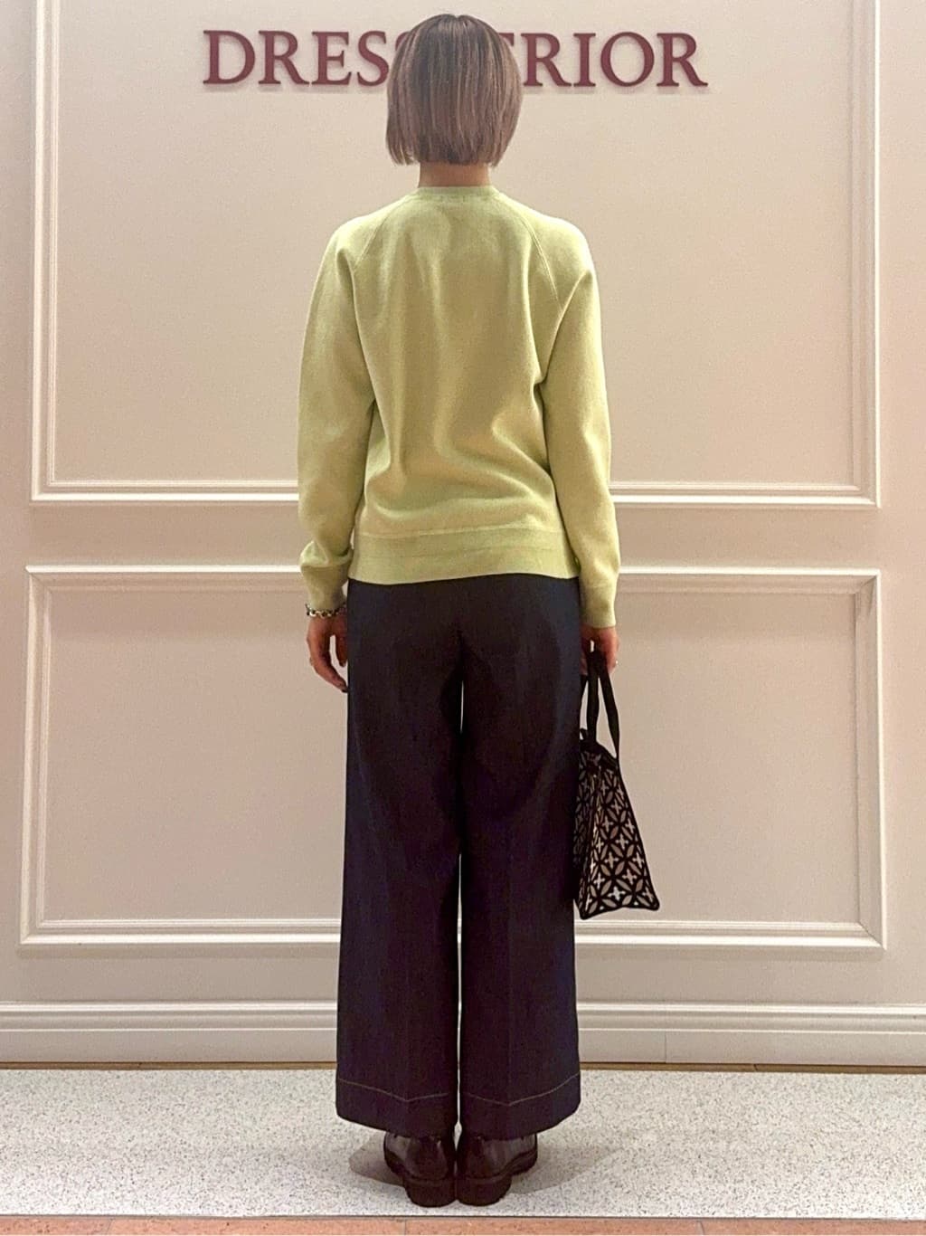 renaさんの「DRESSTERIOR｜◆ウォッシャブルコットンカシミヤプルオーバーニット」を使ったコーディネート