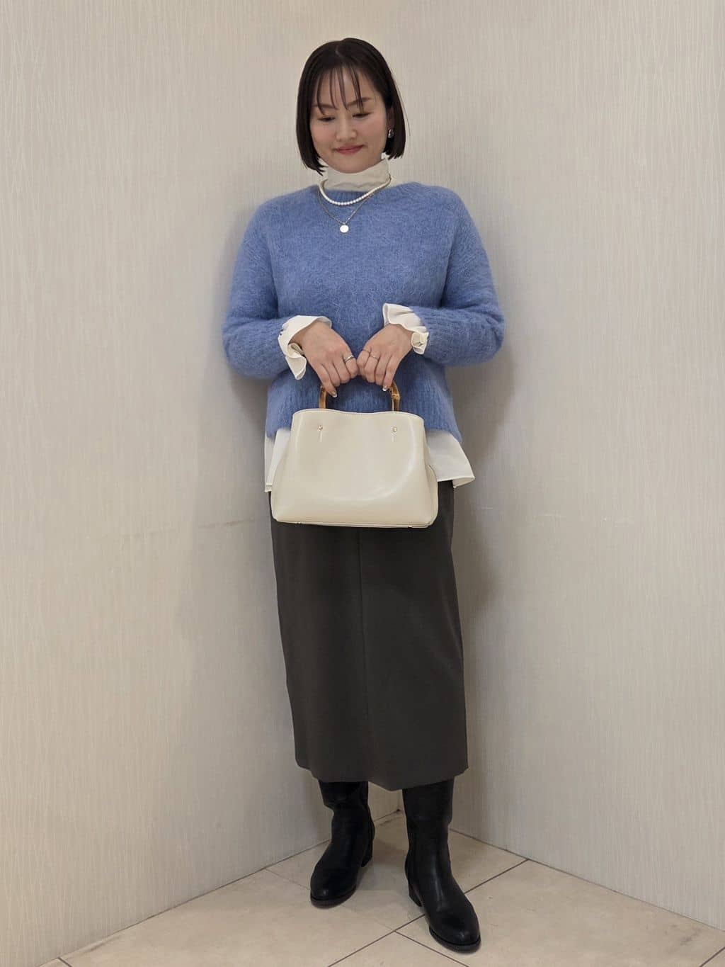 naokoさんの「UNTITLED｜【ゆったり】アルパカ混シャギーニット」を使ったコーディネート