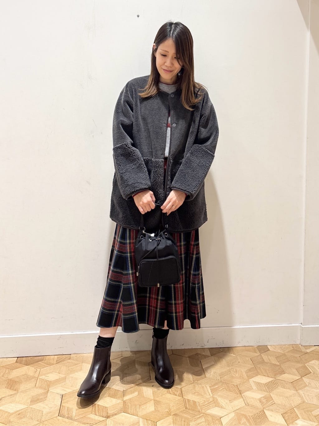 YUMIさんの「Dessin｜【2WAY】フェイクムートンコート」を使ったコーディネート