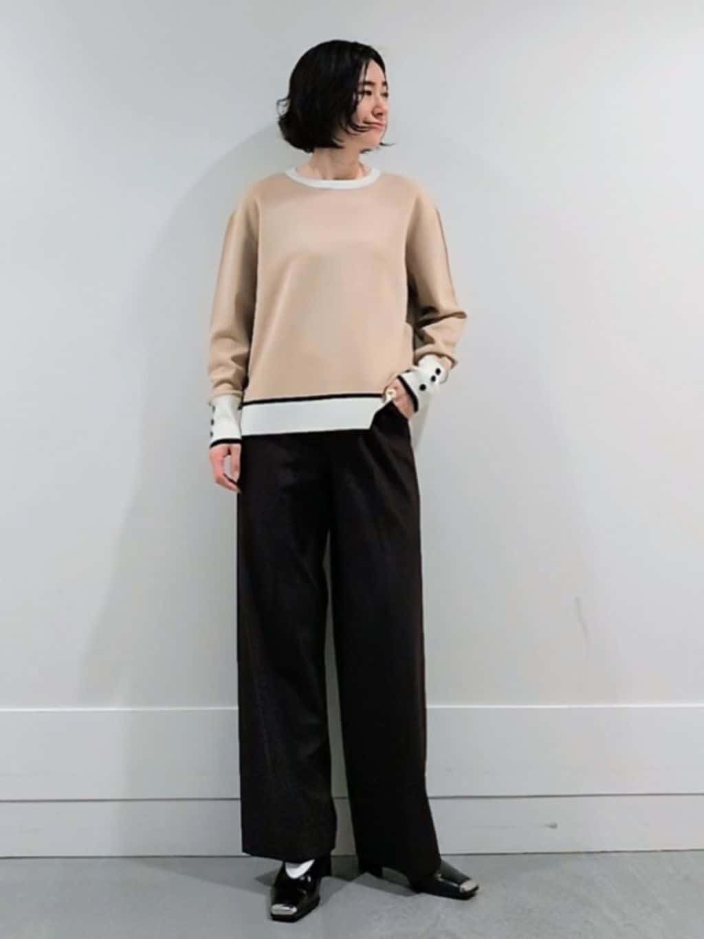 ミズタさんの「UNTITLED｜【アンサンブル可/洗える】ウールミラノリブニット」を使ったコーディネート