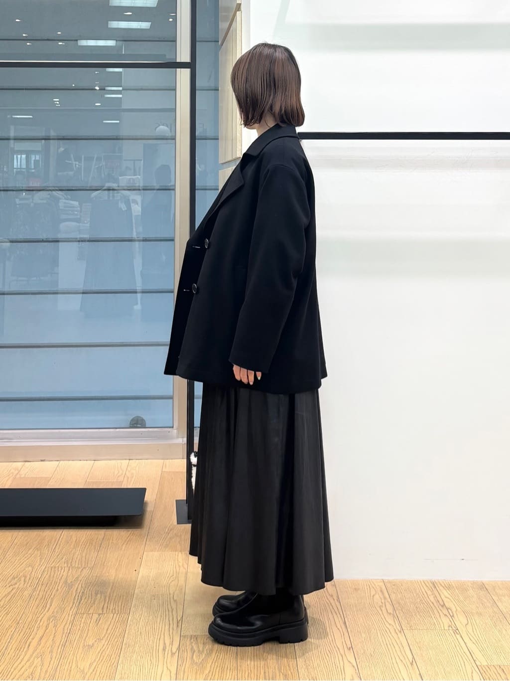 asamiさんの「INDIVI｜【洗える】ケーブルデザイン ラウンドヘムニット」を使ったコーディネート