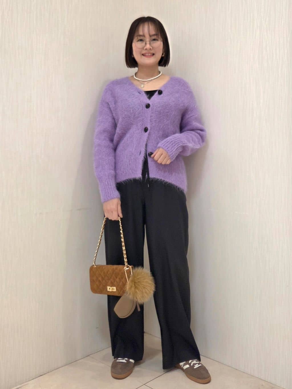 naokoさんの「UNTITLED｜【ゆったり】アルパカ混シャギー カーディガン」を使ったコーディネート