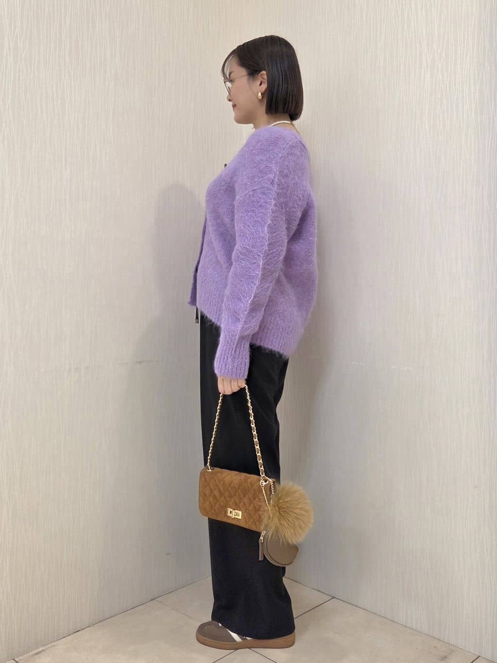 naokoさんの「UNTITLED｜【ゆったり】アルパカ混シャギー カーディガン」を使ったコーディネート
