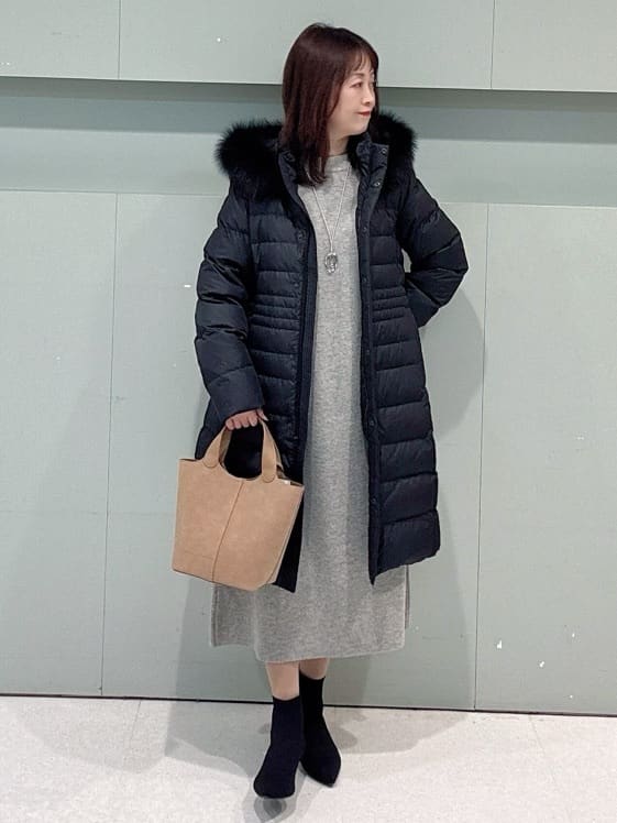 makiさんの「UNTITLED｜【はっ水機能/フード取り外し可/防寒】ロングダウンコート」を使ったコーディネート