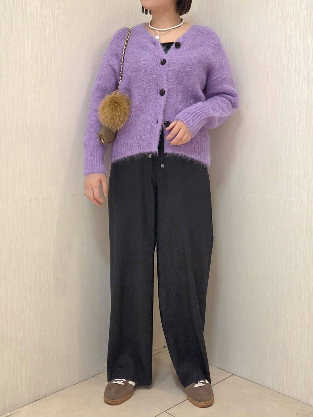 naokoさんの「UNTITLED｜【ゆったり】アルパカ混シャギー カーディガン」を使ったコーディネート