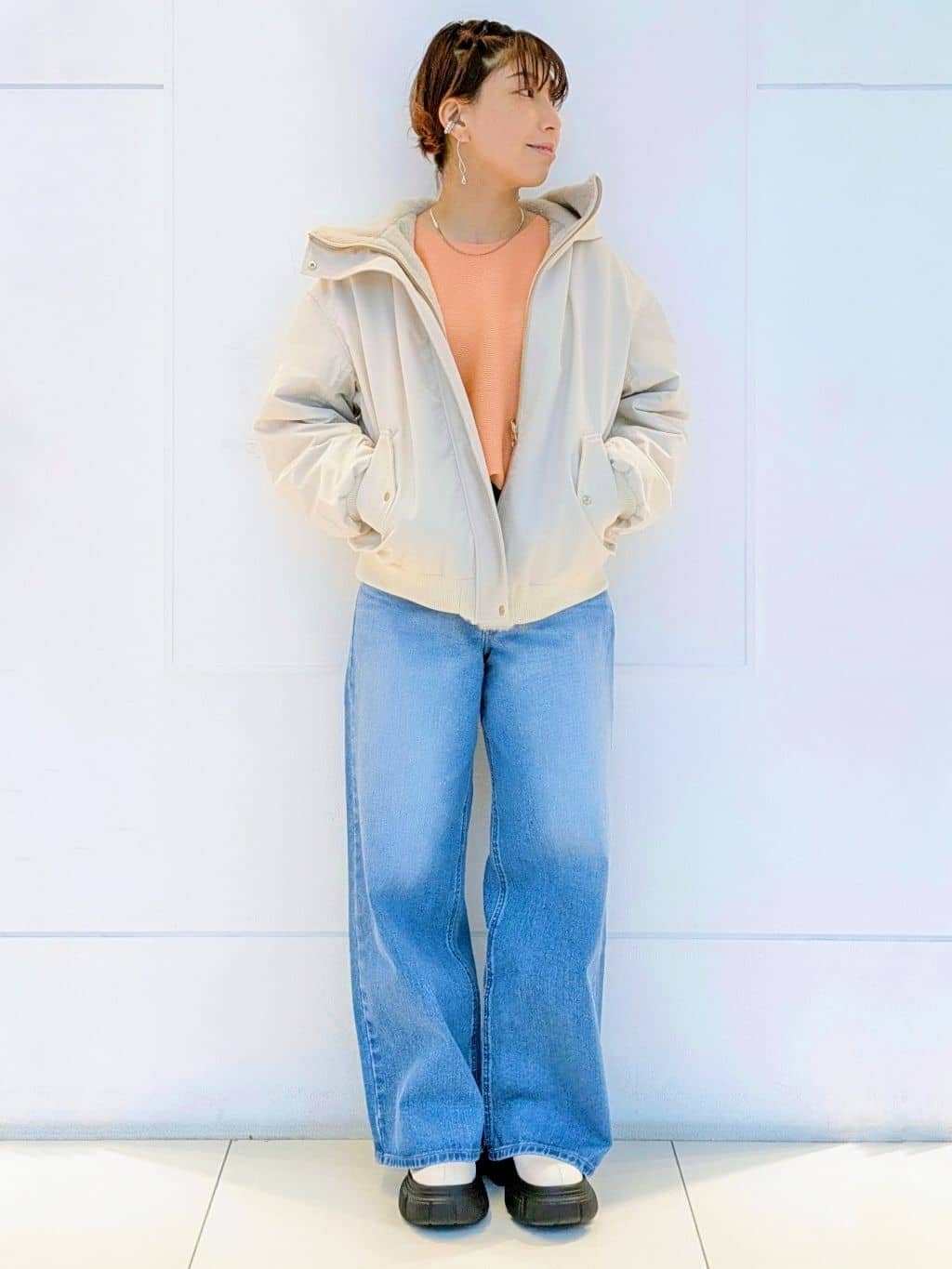 4410さんの「THE SHOP TK｜【S-XLサイズ/選べる6色】どこから見ても美しい ガーターニット/洗濯機OK」を使ったコーディネート