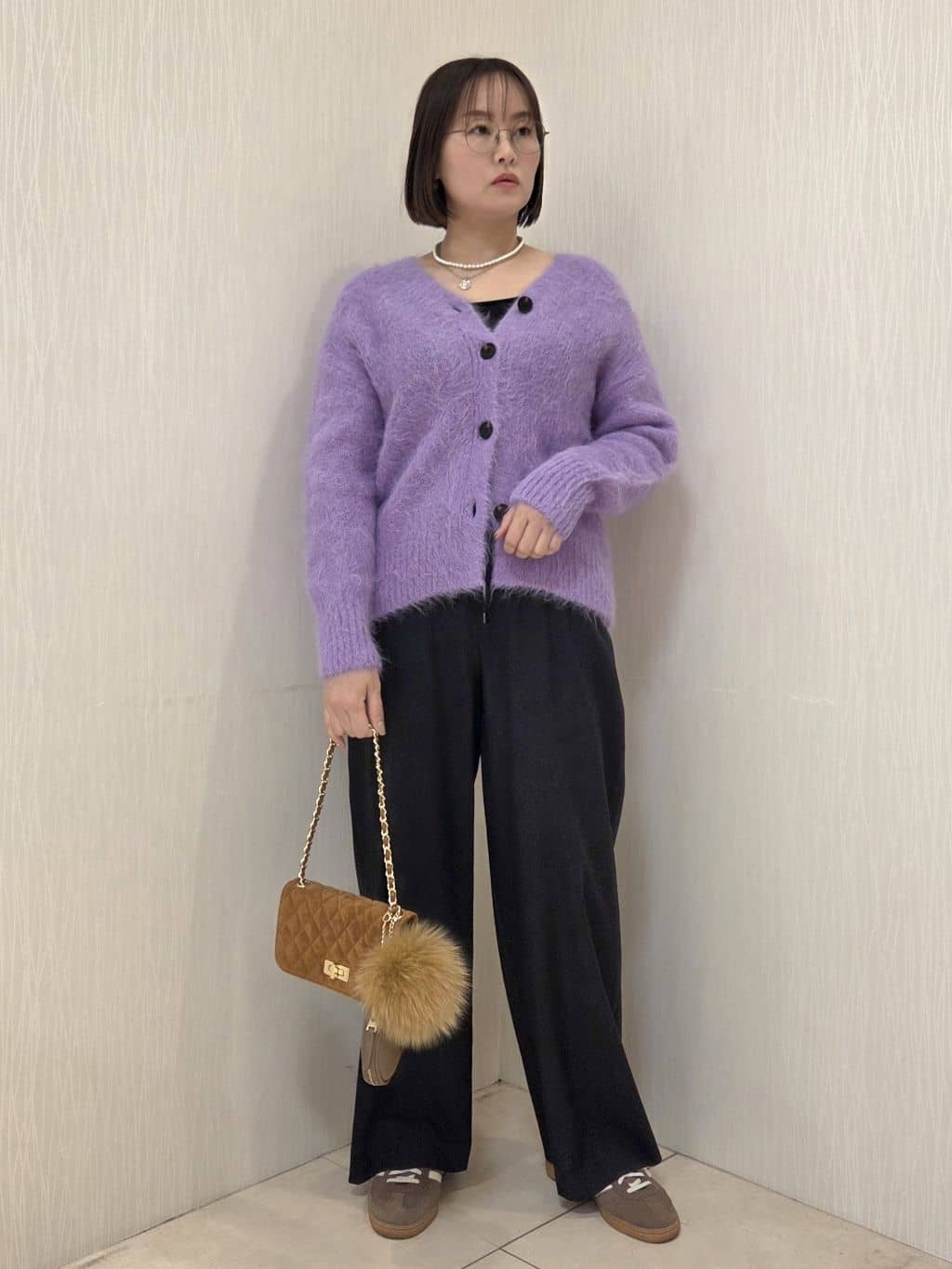 naokoさんの「UNTITLED｜【ゆったり】アルパカ混シャギー カーディガン」を使ったコーディネート