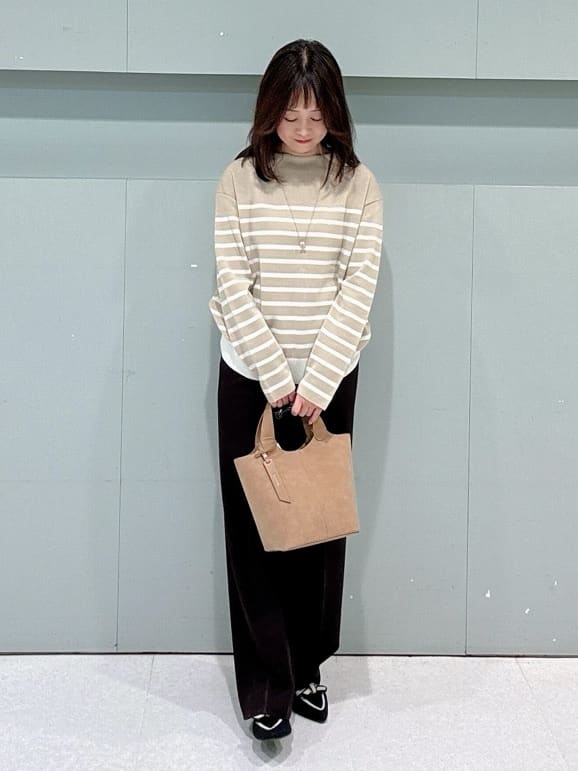 makiさんの「UNTITLED｜【洗える】モックネックミラノリブニット」を使ったコーディネート