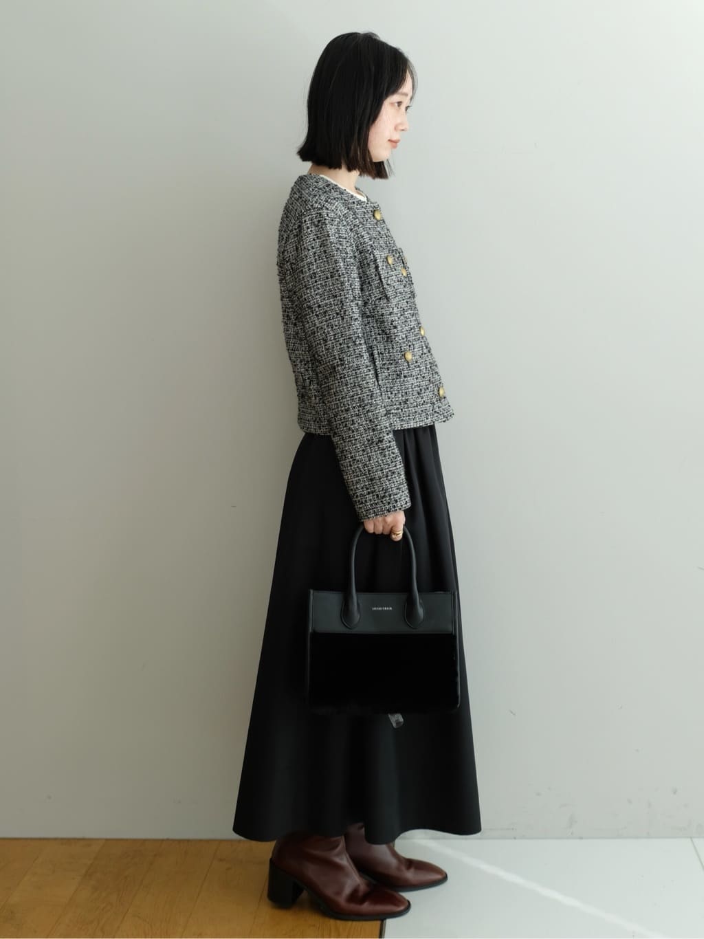 Kishimotoさんの「DRESSTERIOR｜◆ショートブーツ」を使ったコーディネート
