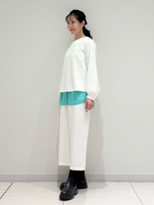 kayoさんの「INDIVI｜【コットン】シャツ切り替えカットソー」を使ったコーディネート
