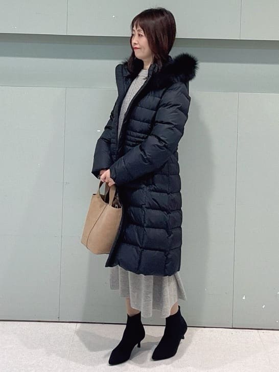 makiさんの「UNTITLED｜【はっ水機能/フード取り外し可/防寒】ロングダウンコート」を使ったコーディネート