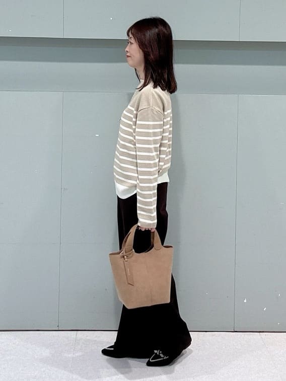 makiさんの「UNTITLED｜【洗える】モックネックミラノリブニット」を使ったコーディネート