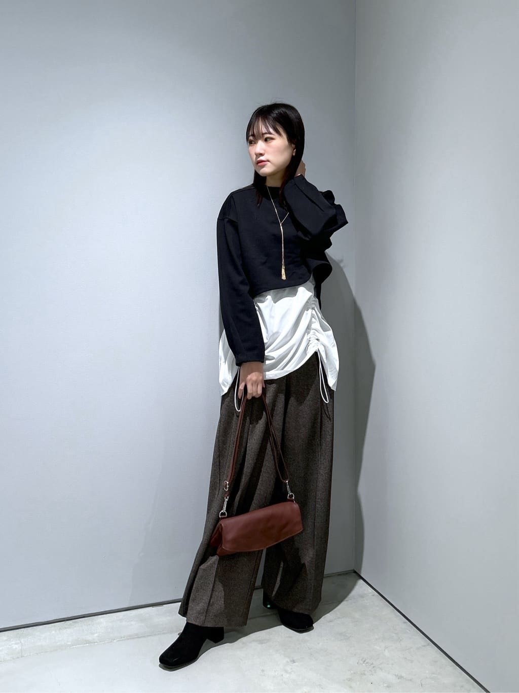 Renoさんの「INDIVI｜レイヤードダンボールスウェット」を使ったコーディネート