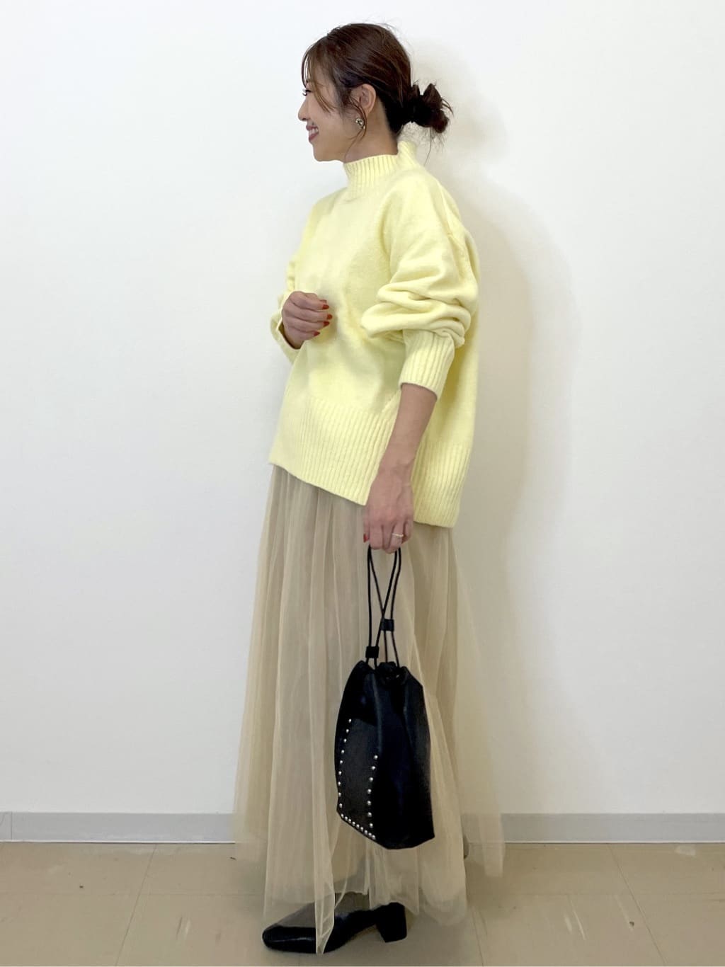 Akiさんの「OPAQUE.CLIP｜ふわふわハイネックニット【洗濯機OK】」を使ったコーディネート
