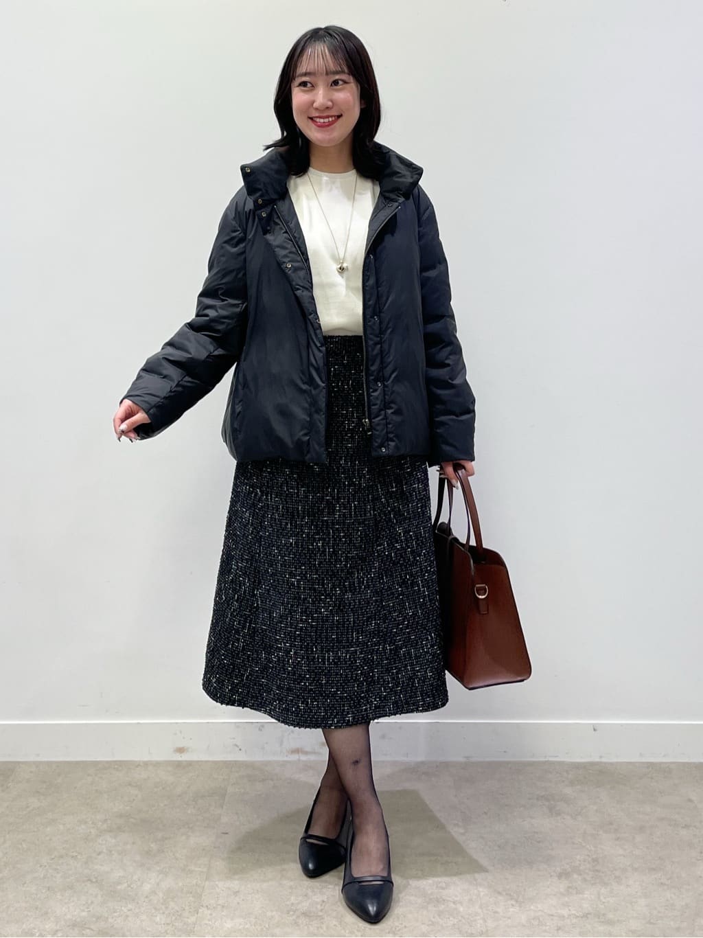 yukariさんの「Reflect｜【すっきりシルエット】ショート丈ダウンコート」を使ったコーディネート