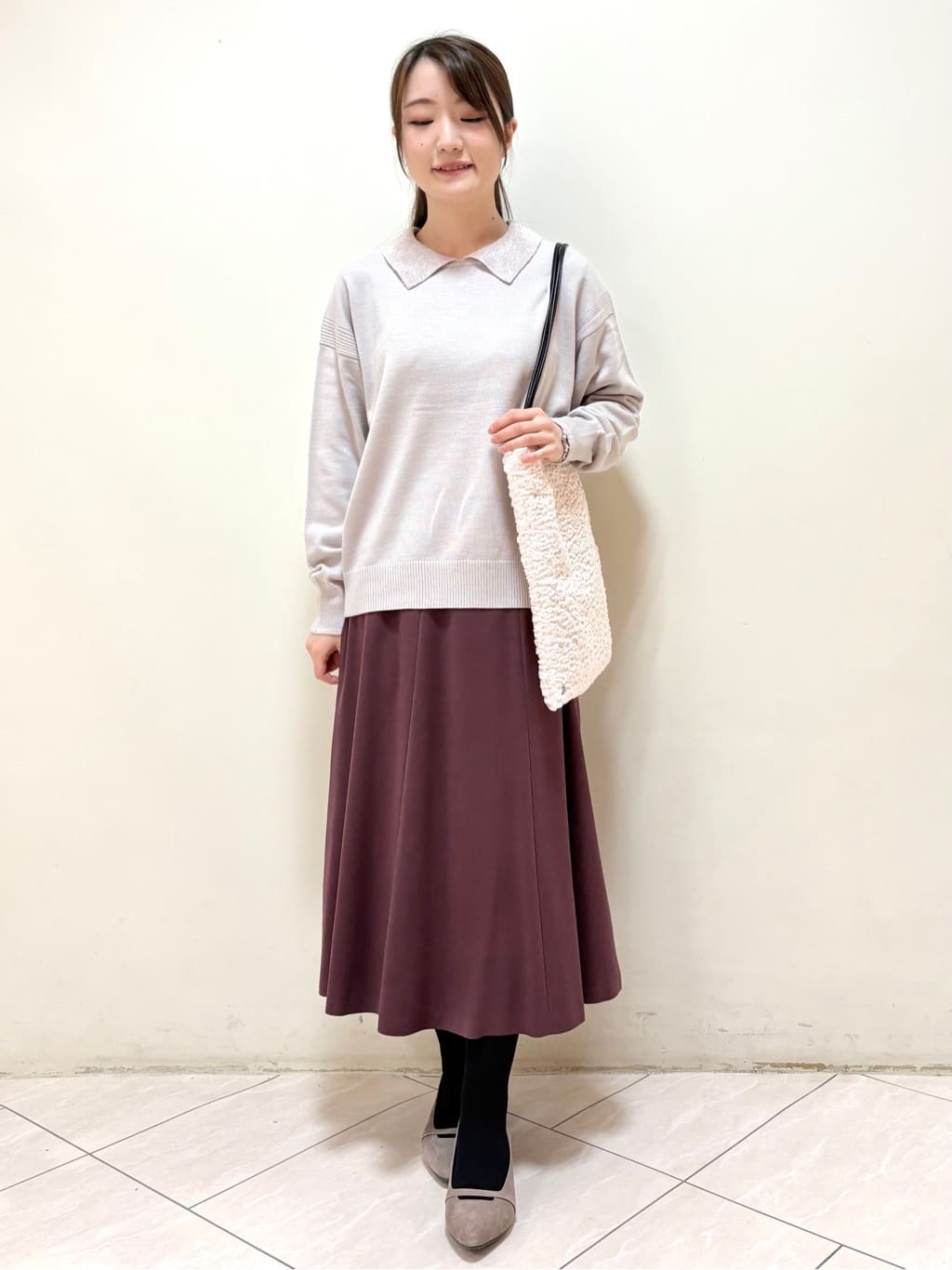 mikiさんの「Reflect｜【着映え◎】衿つきニットトップス」を使ったコーディネート