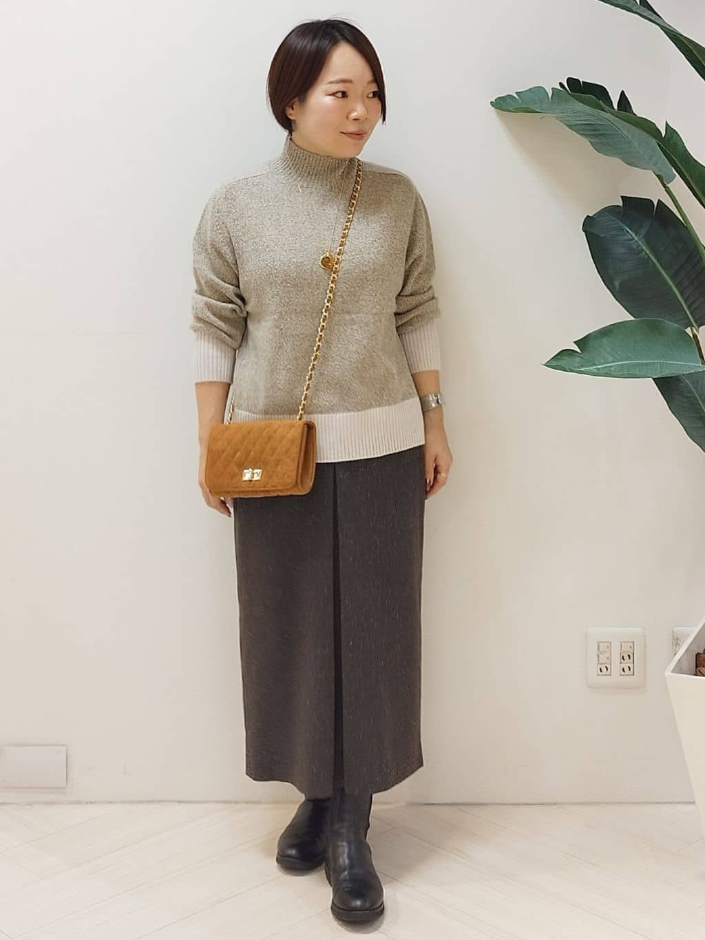 s u g iさんの「UNTITLED｜【8色展開/洗える】ウールカシミヤ ハイネックニット」を使ったコーディネート