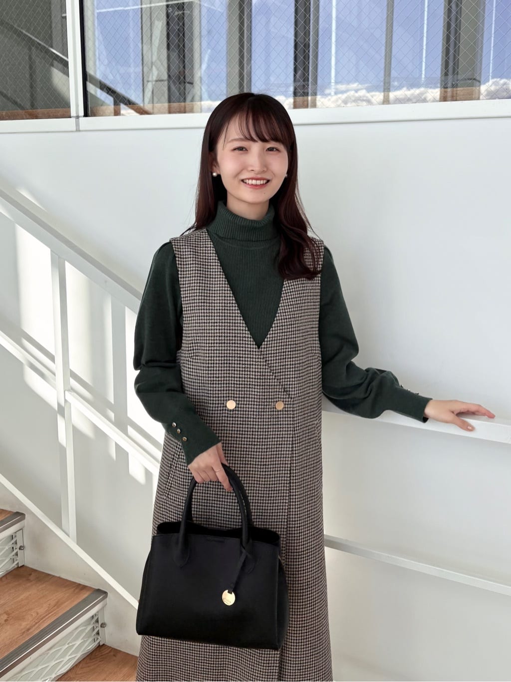 みさかさんの「index｜ラップ風ツイードジャンスカ【洗濯機OK／防シワ】」を使ったコーディネート