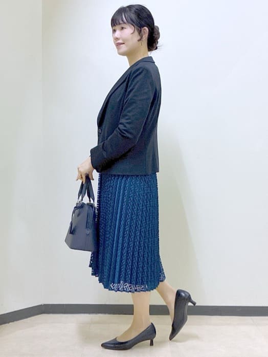  beni_gingerさんの「Reflect｜【SS-4Lサイズ】シフォン&times;幾何柄レースプリーツワンピース」を使ったコーディネート