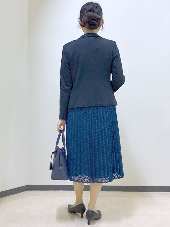  beni_gingerさんの「Reflect｜【SS-4Lサイズ】シフォン&times;幾何柄レースプリーツワンピース」を使ったコーディネート