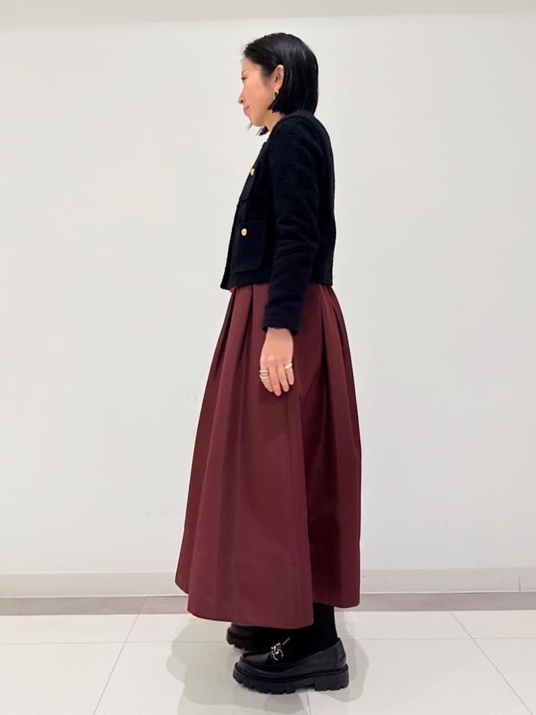 MIYAKAWAさんの「DRESSTERIOR｜◆フェイクファーコンビリサイクルレザートートバッグ」を使ったコーディネート