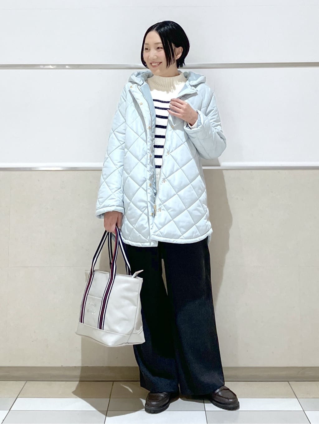 eriko さんの「Dessin｜【2WAY/洗える】中綿キルトコート」を使ったコーディネート