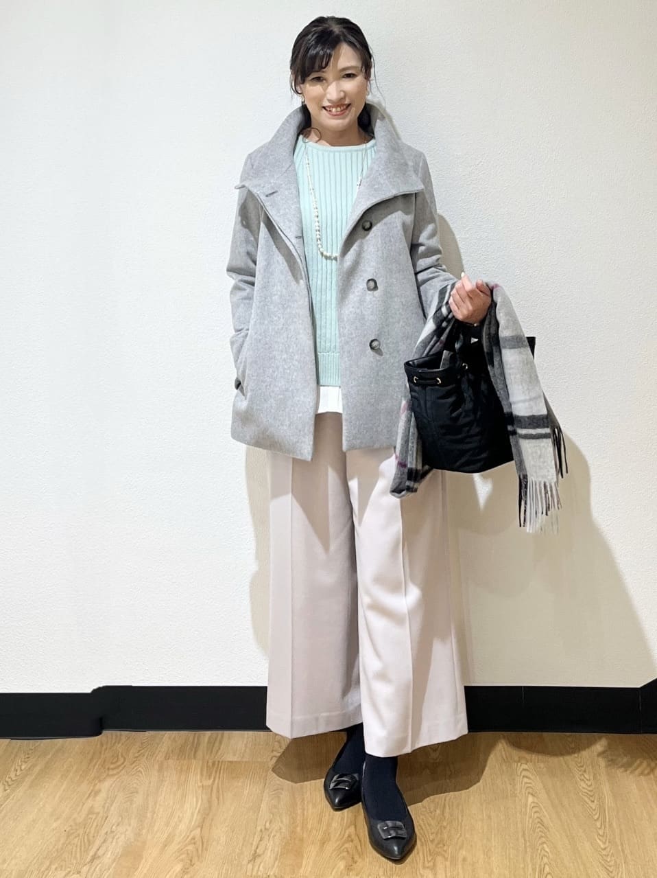 ayaさんの「Reflect｜【ゆったり着られる◎】ワイドリブニットプルオーバー」を使ったコーディネート