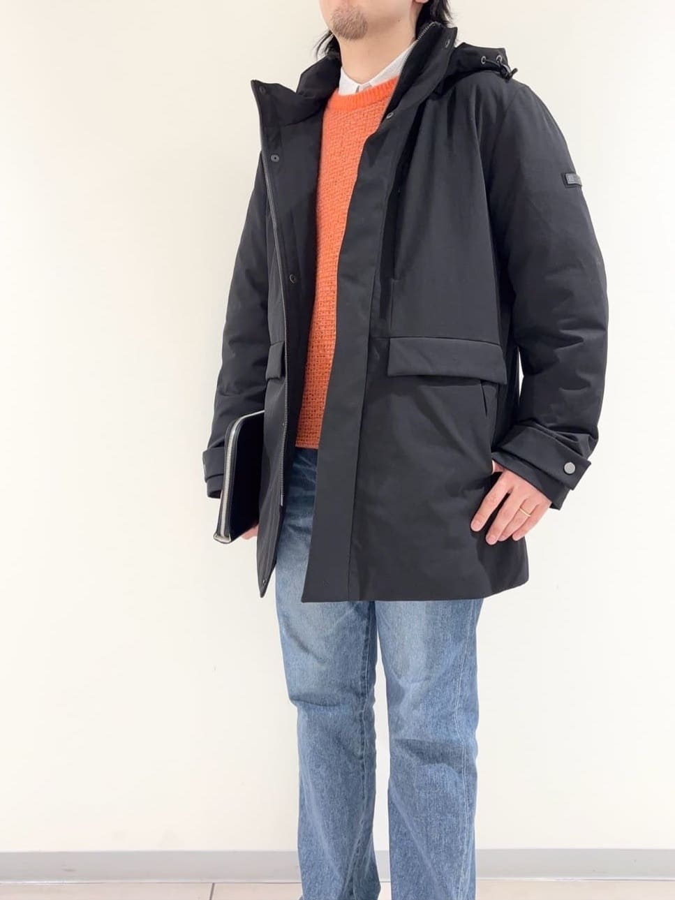 及川さんの「TAKEO KIKUCHI｜【None Of Stress】ストレッチ ダウンブルゾン」を使ったコーディネート