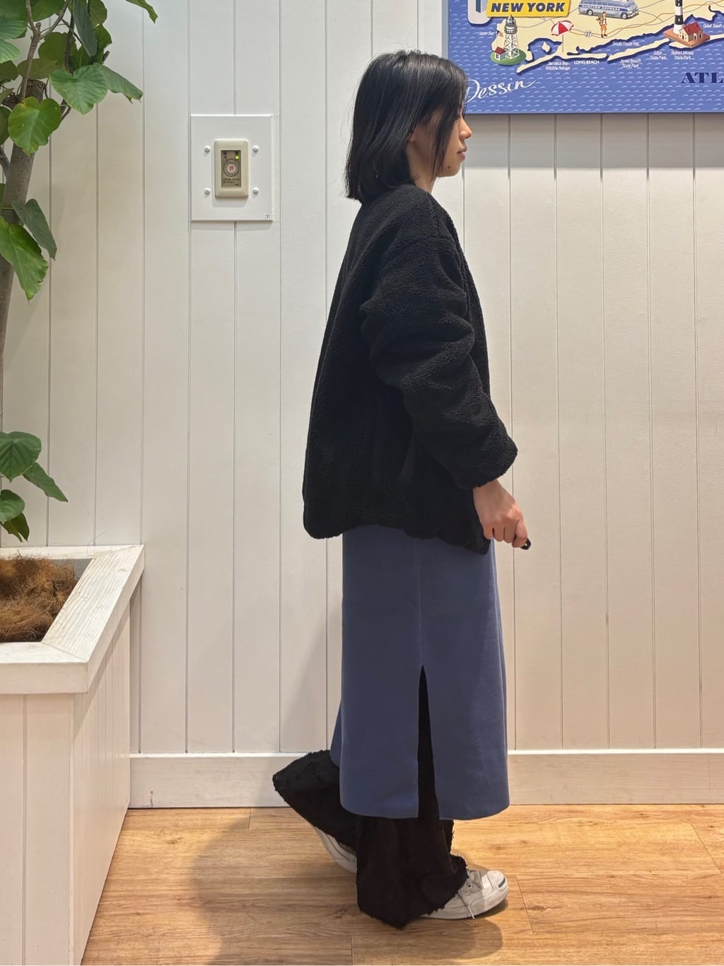 OKADAさんの「Dessin｜【2点セット／洗える】パンツレイヤードワンピース」を使ったコーディネート