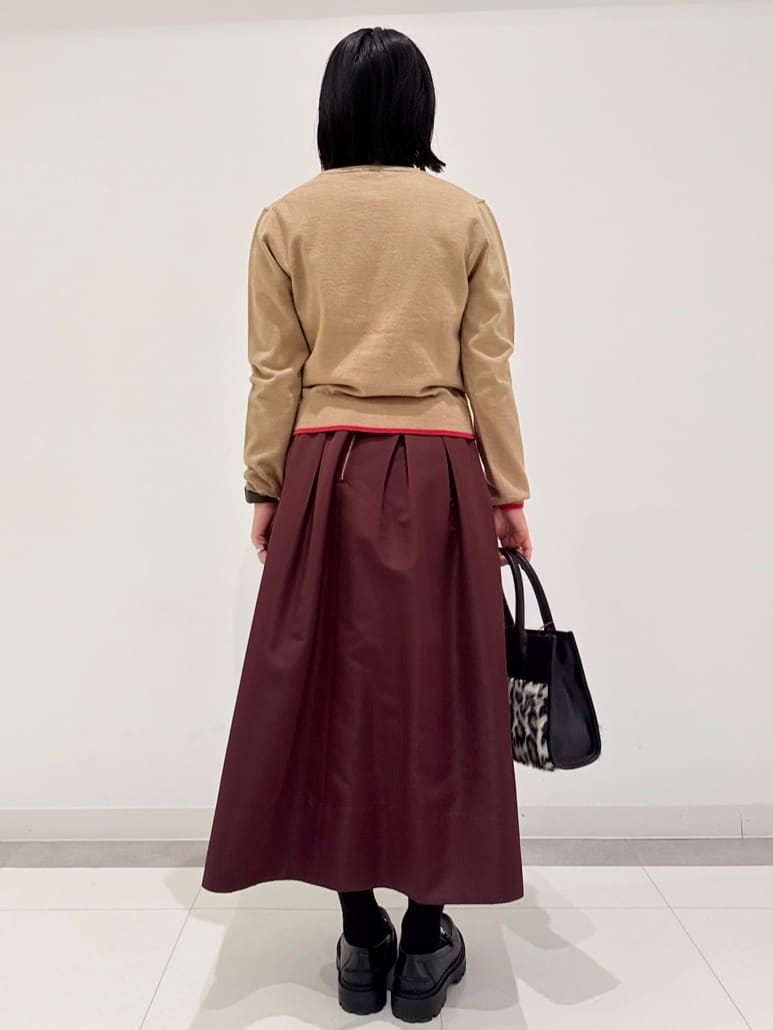 MIYAKAWAさんの「DRESSTERIOR｜◆フェイクファーコンビリサイクルレザートートバッグ」を使ったコーディネート